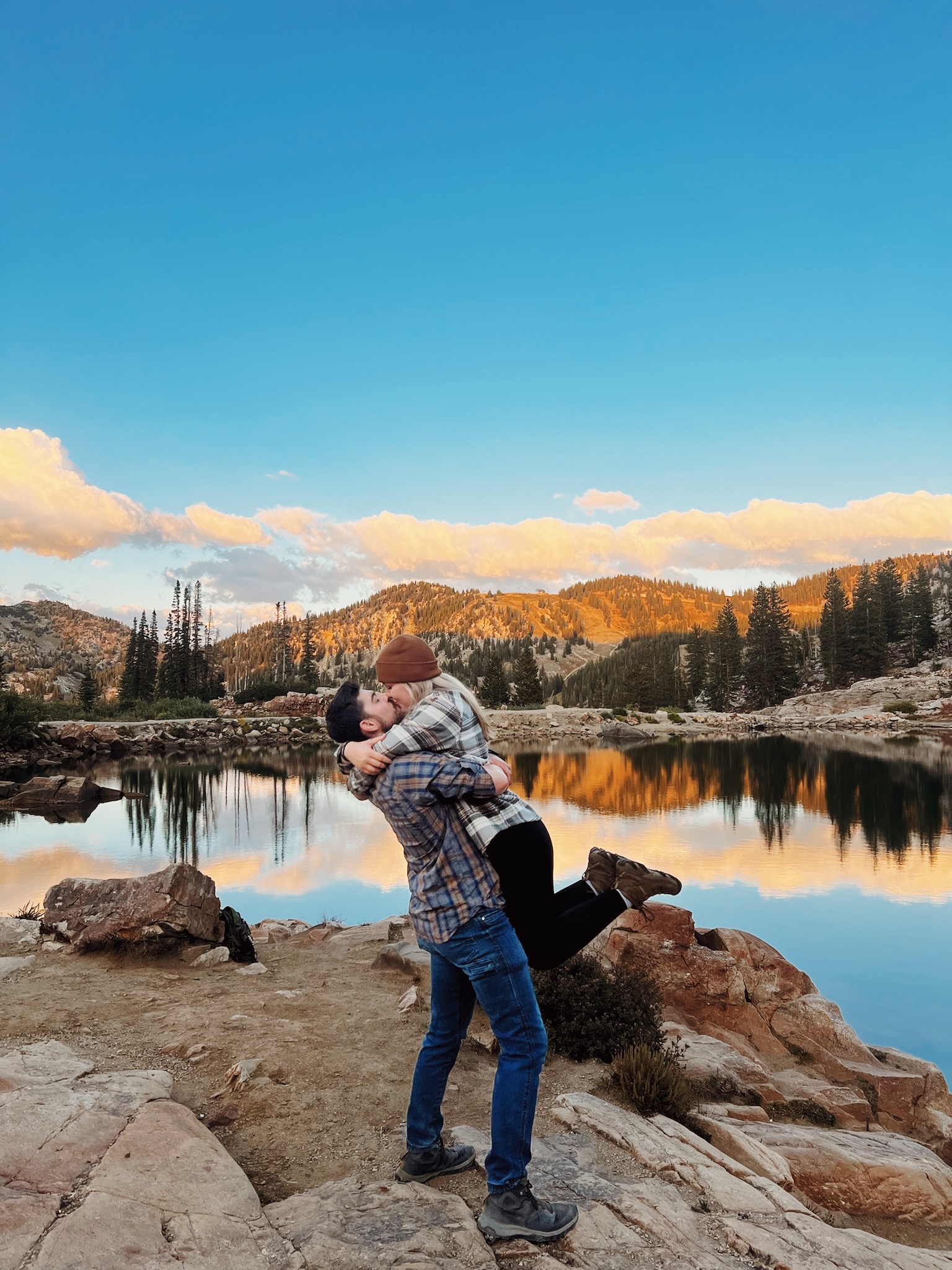Right after the proposal at Cecret Lake